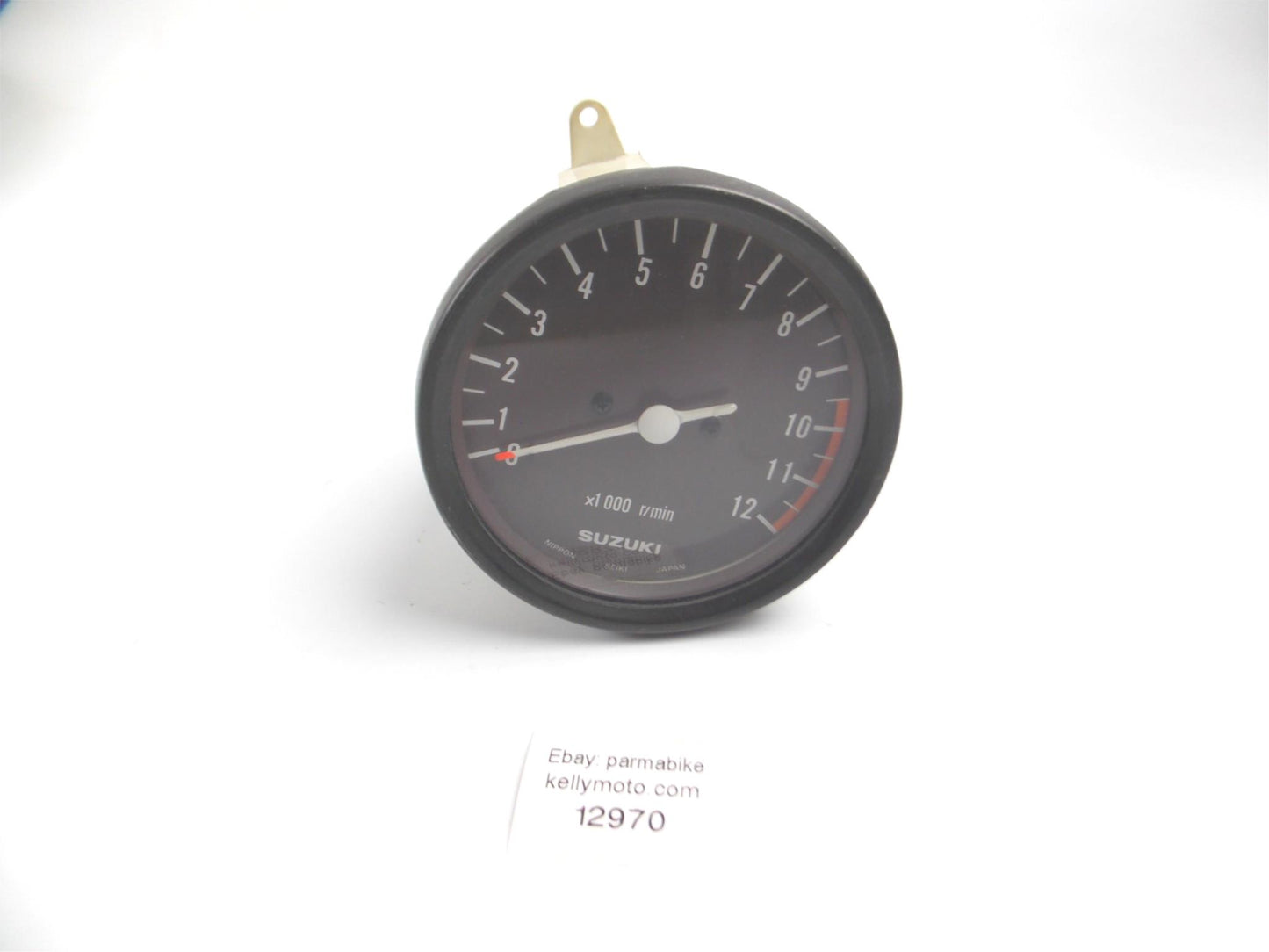 1980's SUZUKI GS 550 / 750 TACHOMETER RPM GAUGE CLOCK INSTRUMENT 12.000 RPM - MotoRaider