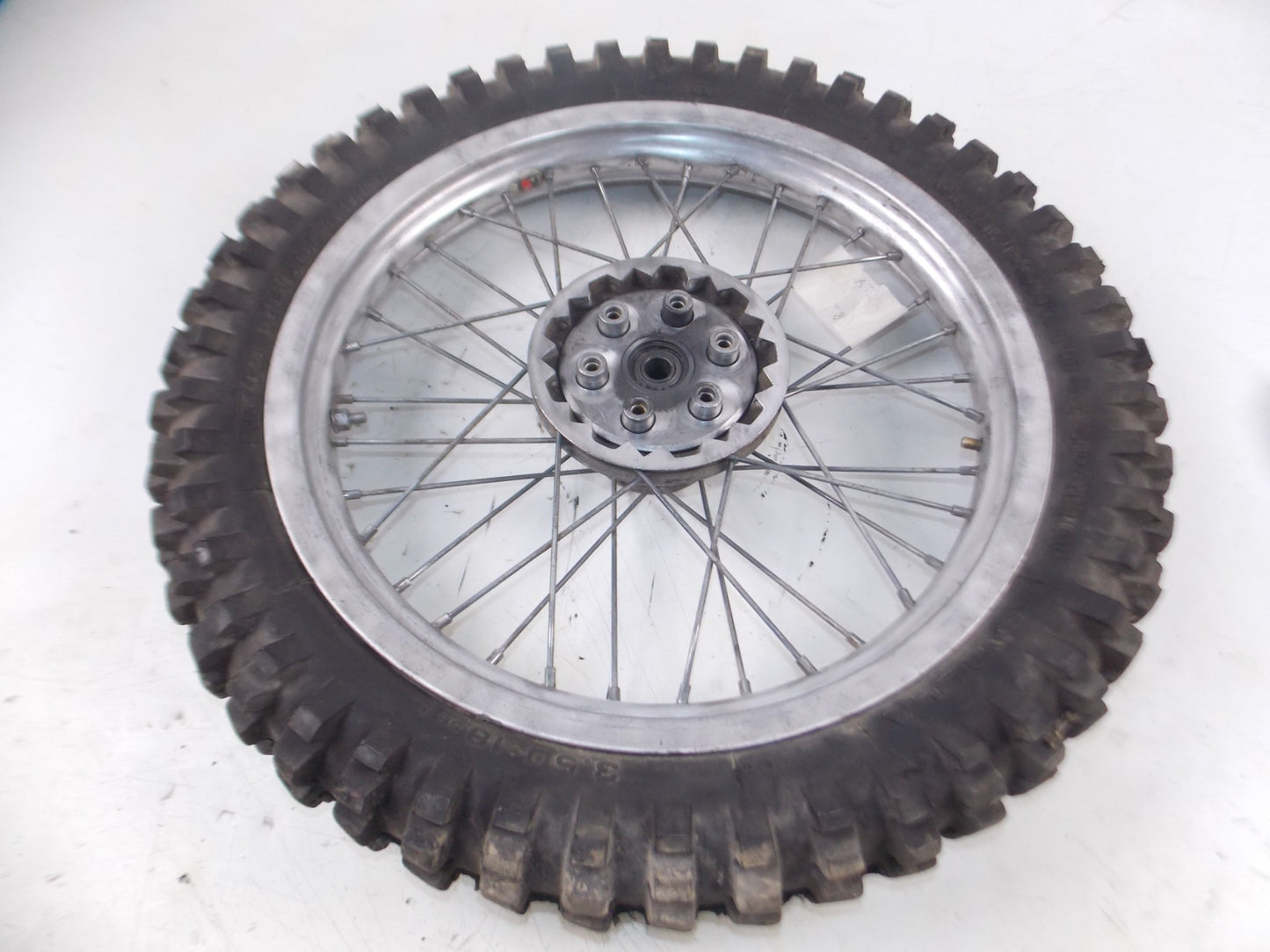 18" REAR WHEEL TIRE RIM HUB SPOKES BETA APRILIA GILERA CAGIVA VINTAGE ITALY - MotoRaider