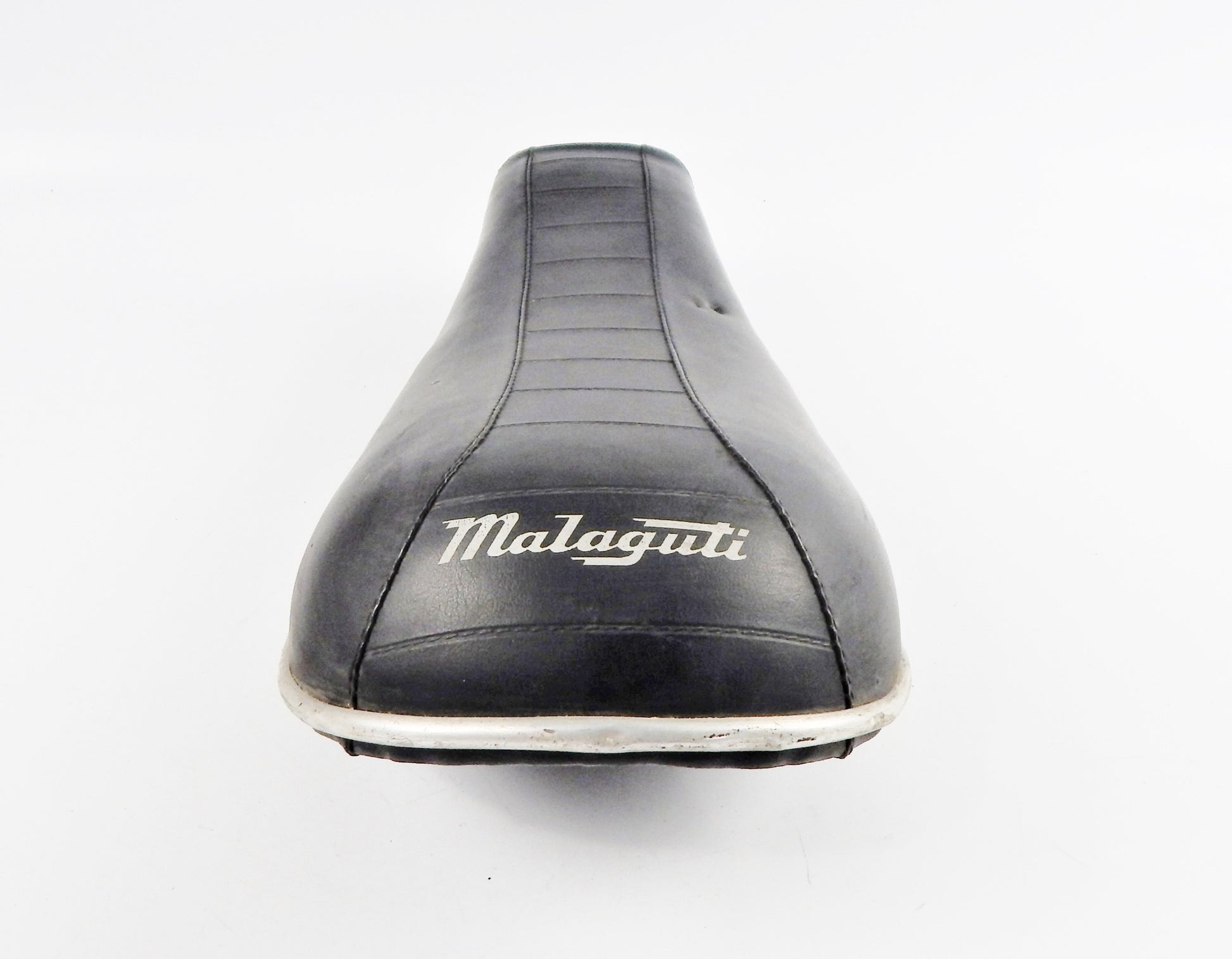 BLACK SADDLE SEAT L=16" W=12" 1970's MALAGUTI 50 CROSS CAVALCONE VINTAGE ITALY - MotoRaider