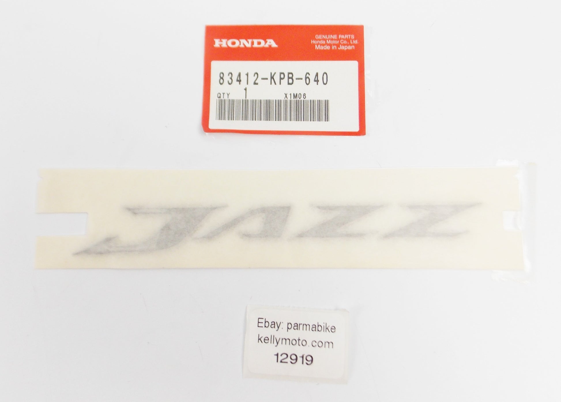 HONDA 2001-04 NSS250 MARK DECAL STICKER JAZZ BODY COVER 83412-KPB-64 83412KPB640 - MotoRaider