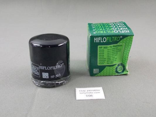 ENGINE MOTOR OIL FILTER HIFLOFILTRO HF 303 HONDA KAWASAKI YAMAHA POLARIS - MotoRaider