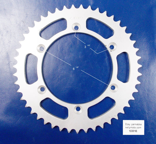 NOS OEM CAGIVA HUSQVARNA ALLOY REAR SPROCKET 6 BOLTS 47 TEETH - MotoRaider