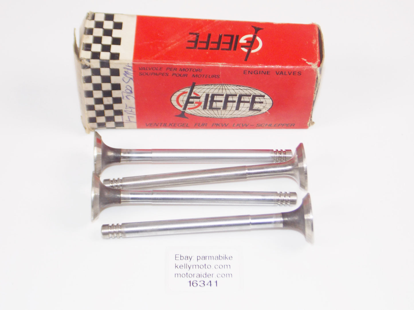 SET OF 4 FIEFFE EXHAUST VALVES FIAT 500 ENGINE MOTOR VINTAGE ITALY - MotoRaider