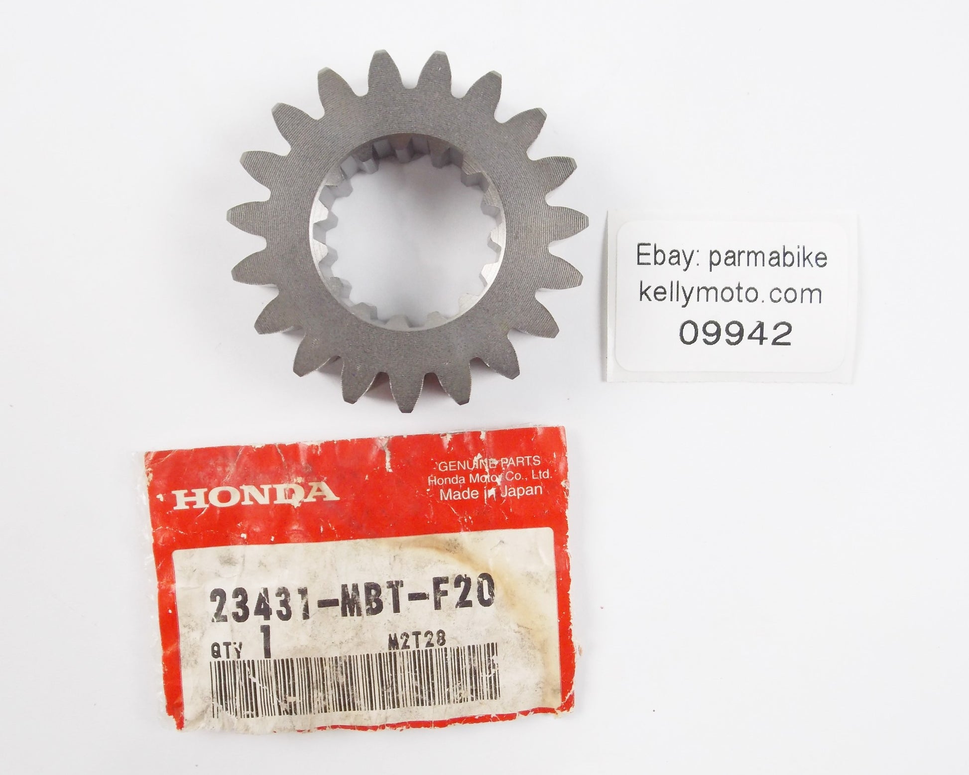 NOS OEM 2003-2011 HONDA XL1000V TRANSMISSION GEAR MAINSHAFT SECOND 23431-MBT-F20 - MotoRaider