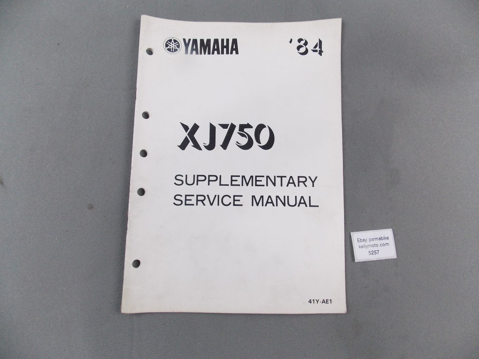 YAMAHA XJ750 1984 SUPPLEMENTARY SERVICE MANUAL ENGLISH # 41Y-AE1 - MotoRaider