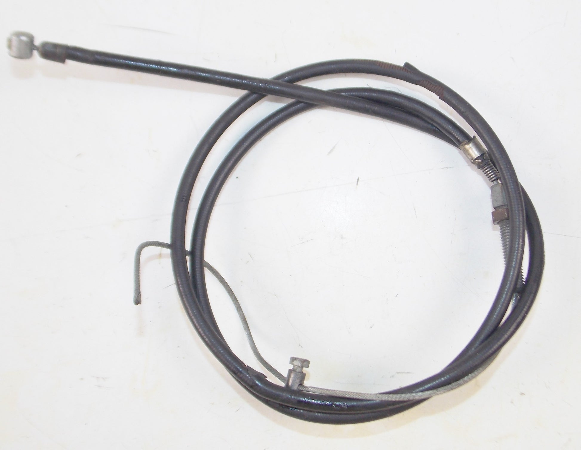 1972 MORINI CORSARO 125 BLACK VINYL FRONT WHEEL BRAKE CABLE - MotoRaider