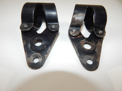 1970's FANTIC MOTOR 125cc TRIAL HEADLIGHT MOUNTING BRACKETS EARS VINTAGE ITALY - MotoRaider