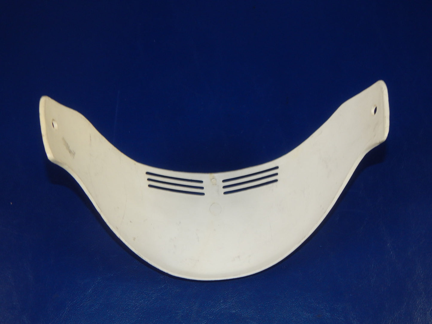 VINTAGE MOTORCYCLE SCOOTER ATV DRIVER HELMET WHITE VISOR DUCKBILL SHIELD SCREEN - MotoRaider