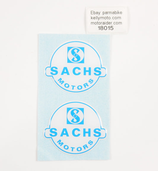 SACHS GAS FUEL TANK STICKER EMBLEM DECAL 2x2" HERCULES DKW VINTAGE ENDURO CROSS - MotoRaider