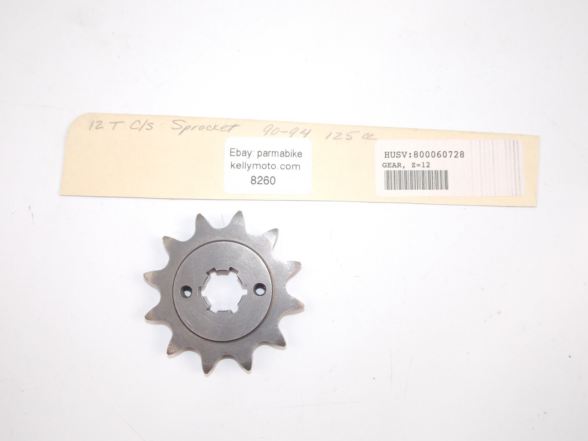 NOS OEM 1990-1994 HUSQVARNA CR 125 MOTOR FRONT COUNTER SPROCKET 12T 800060728 - MotoRaider