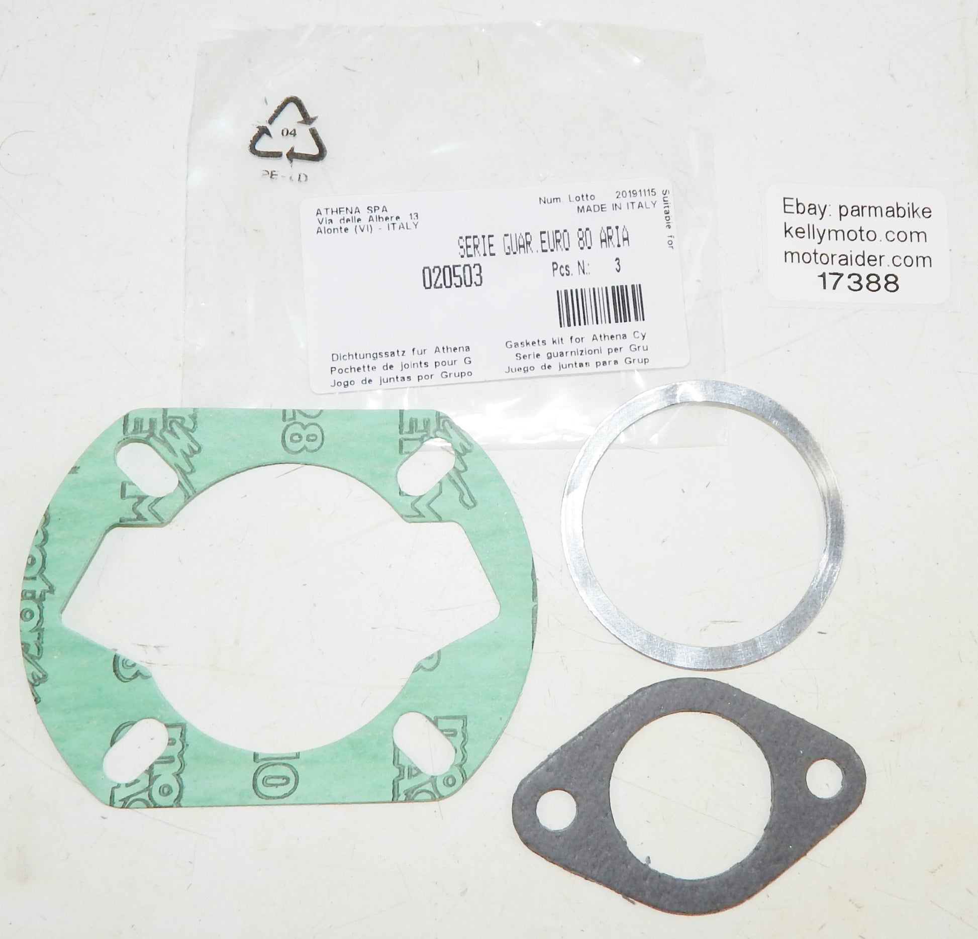 1960'S SACHS ATHENA 80cc TOP END GASKET SET 020503 HERCULES DKW VINTAGE - MotoRaider