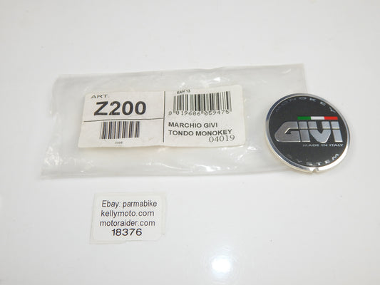 GIVI TOP CASE LUGGAGE MONOKEY ROUND EMBLEM MARK D=50mm Z200 MOTORCYCLE SCOOTER - MotoRaider