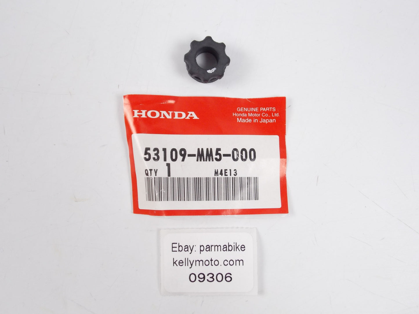 NOS OEM HONDA 1989-1990 CB400 2018 CB650 RUBBER B HANDLE WEIGHT 53109-MM5-000 - MotoRaider