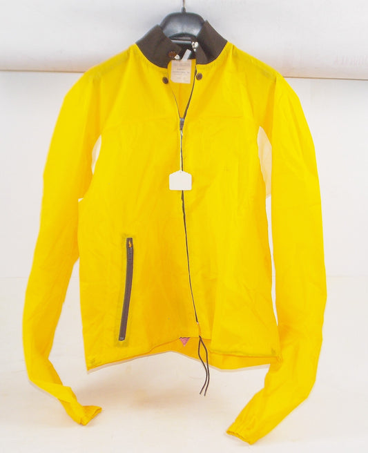 CHERRY INTERNATIONAL YELLOW MOTORCYCLE RIDING JACKET M NYLON WIND BREAKER HONDA - MotoRaider