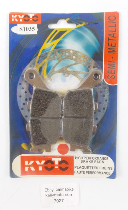 NOS KYOTO SEMI METALLIC REAR PAIR BRAKE PADS HONDA/KAWASAKI/SUZUKI/YAMAHA S1035 - MotoRaider