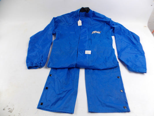 1990's LOOKWELL WATERPROOF MOTORCYCLE RAIN SUITE BLUE SMALL L=60" W=21" DUCATI - MotoRaider