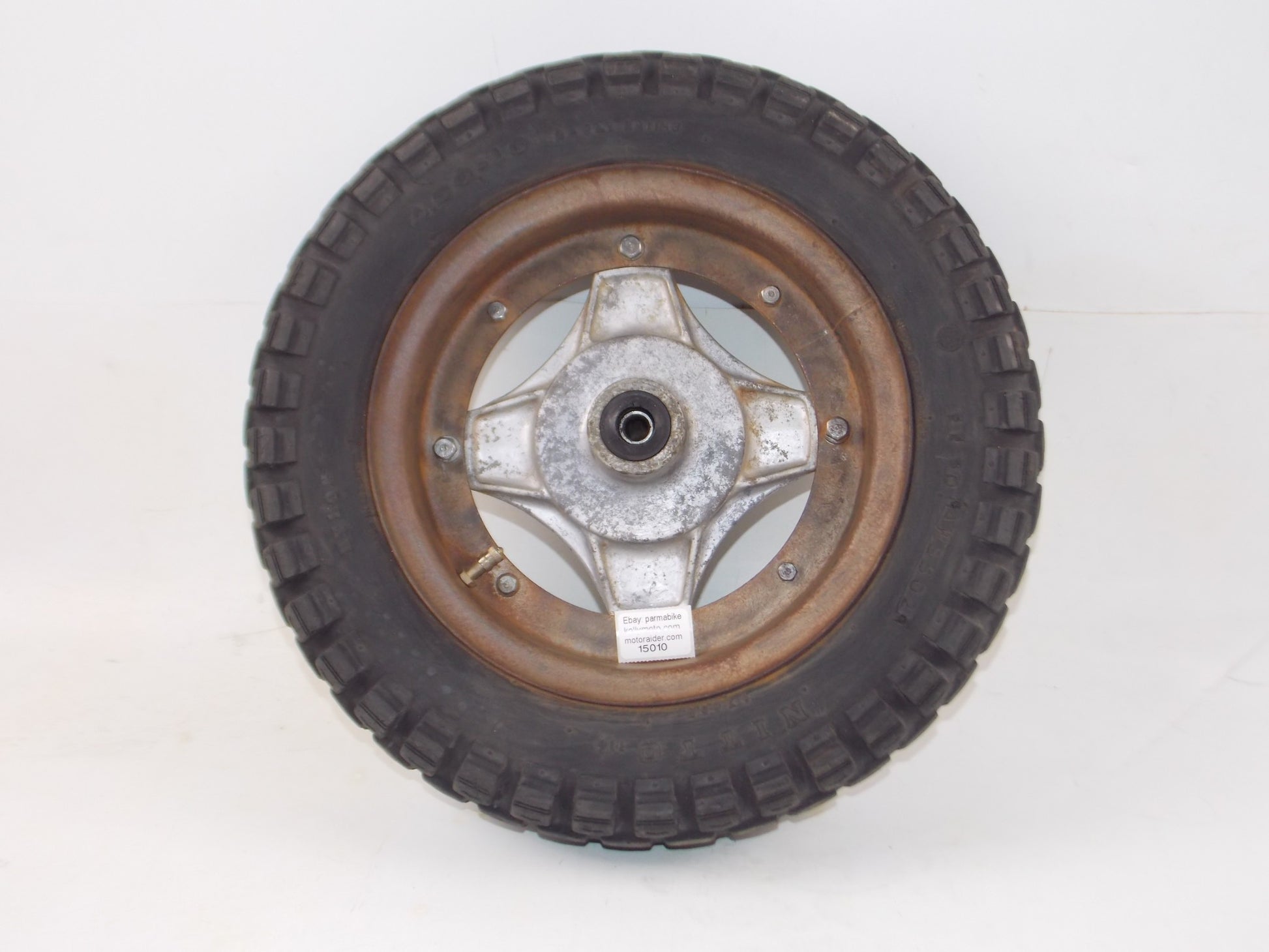 1970's HONDA CT70 TRAIL 70 FRONT WHEEL RIM BRAKE HUB TIRE 4.00-10 - MotoRaider