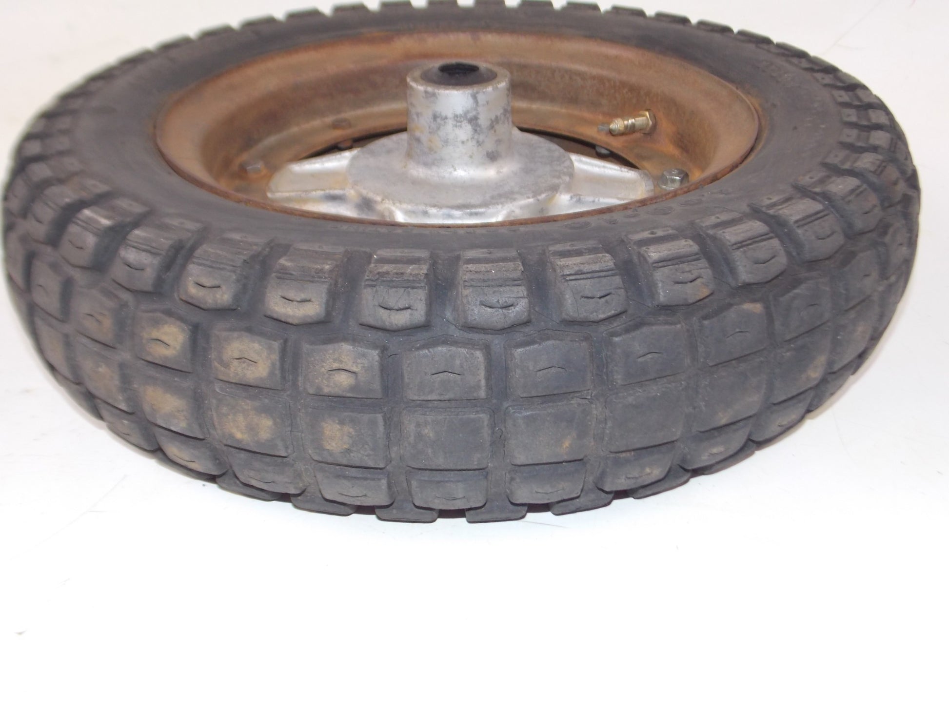 1970's HONDA CT70 TRAIL 70 FRONT WHEEL RIM BRAKE HUB TIRE 4.00-10 - MotoRaider