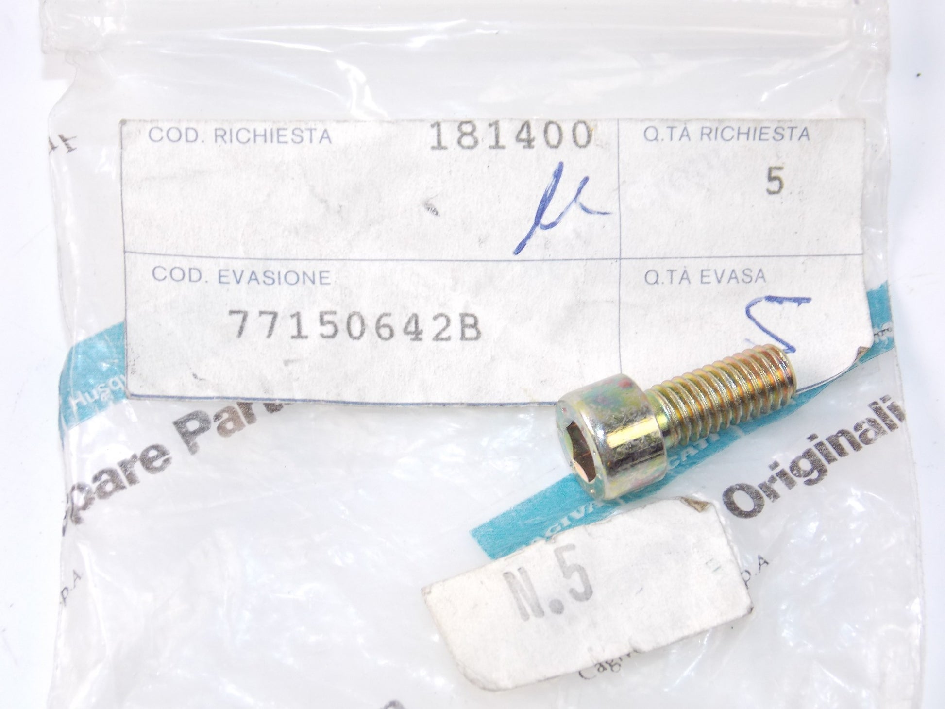 CAGIVA 1994 DUCATI 350 SUPERSPORT DESMODUE SCREW M6x1 L14 77150642B 7715 06 42B - MotoRaider