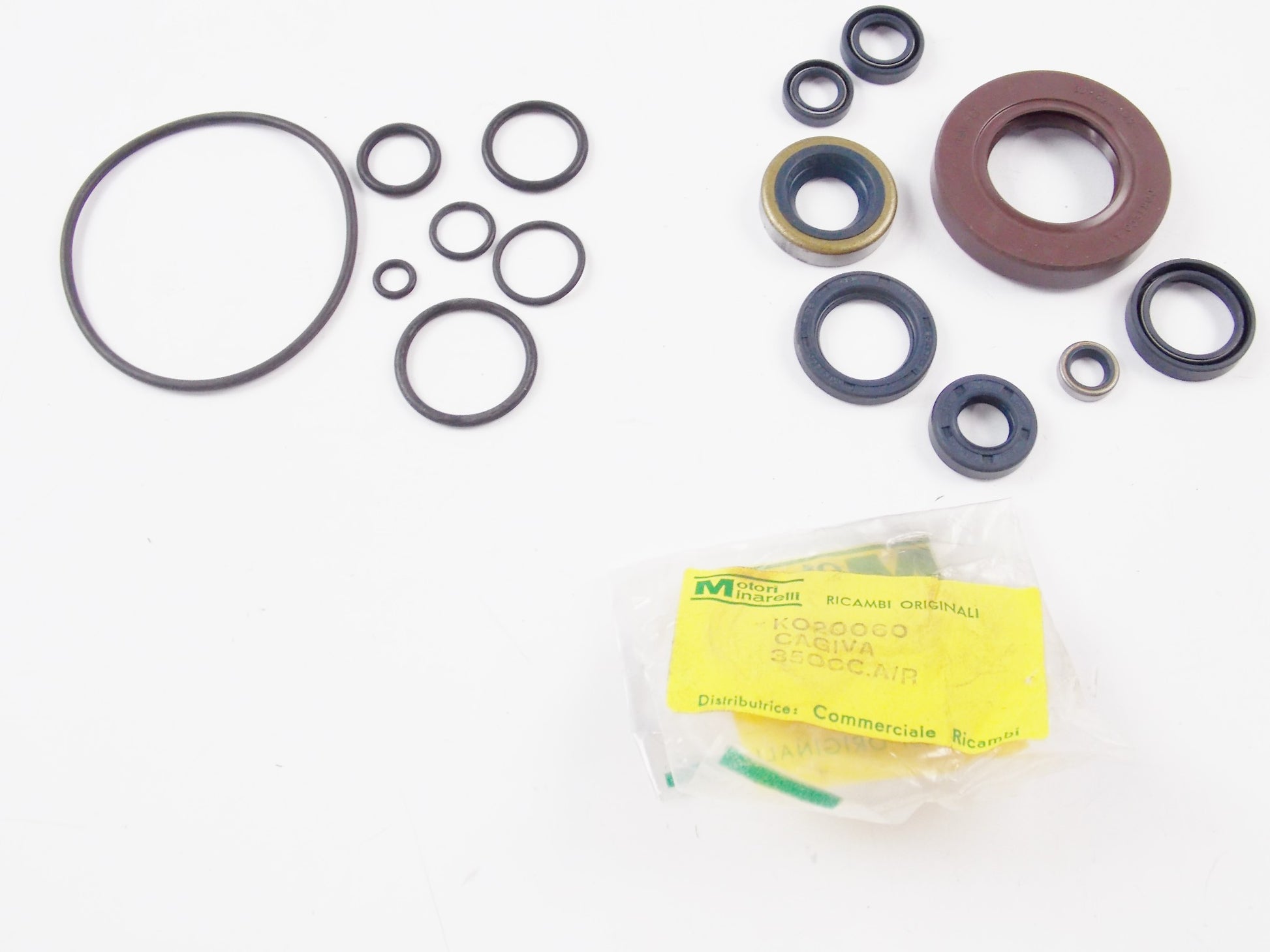 NOS OEM MINARELLI K020060 CAGIVA 350cc. A/R ENGINE MOTOR O-RING OIL SEAL SET KIT - MotoRaider