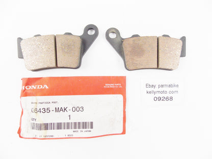 NOS OEM 1997-2003 HONDA CB500/ SLR650 REAR BRAKE PADS SET 06435-MAK-003 - MotoRaider