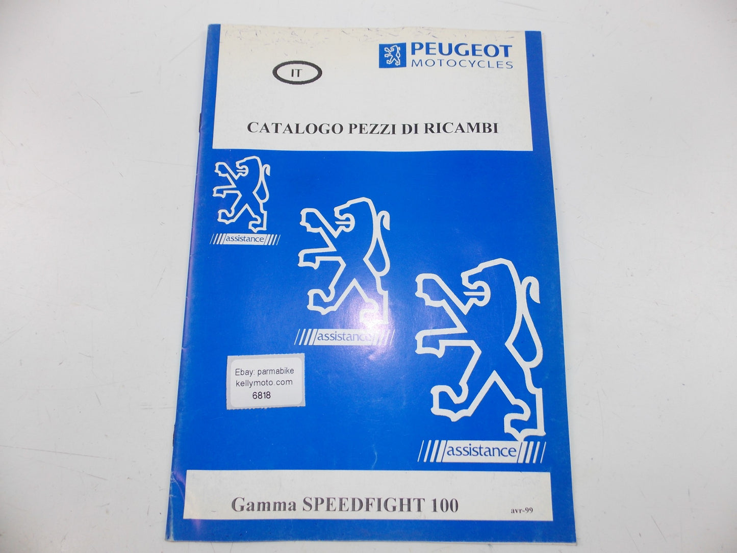 04/1999 PEUGEOT SCOOTER SPEEDFIGHT 100 PARTS CATALOG MANUAL BOOK ITALIAN - MotoRaider