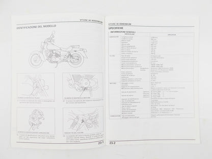 HONDA VT125C WORKSHOP MANUAL REPAIR MECHANICAL SERVICE BOOK ITALIAN - MotoRaider