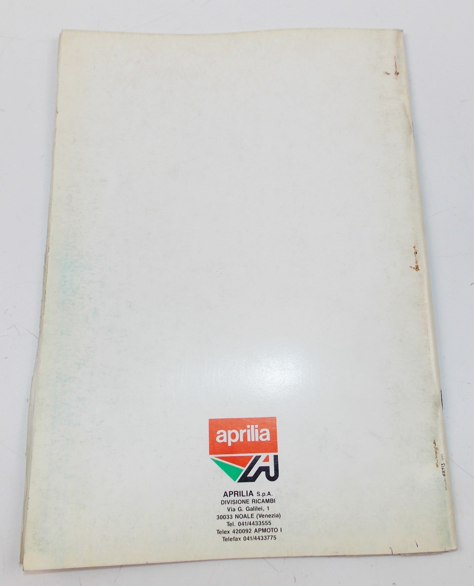 1991 APRILIA PEGASO 125 FRAME MOTOR SPARE PARTS CATALOG DIAGRAM MANUAL BOOK 216 - MotoRaider