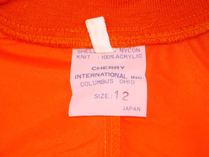 1970's CHERRY INT. MOTORCYCLE ORANGE JACKET M NYLON WIND BREAKER VINTAGE HONDA - MotoRaider