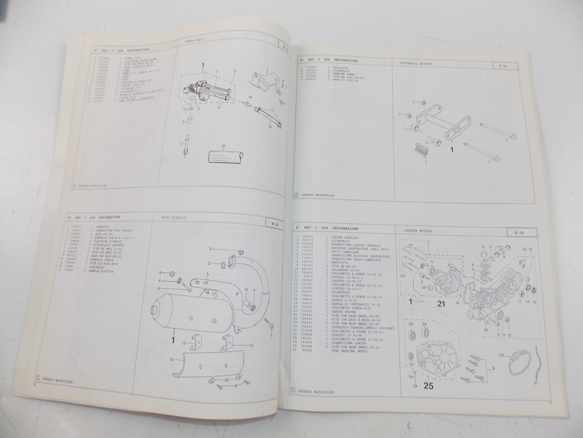 04/1999 PEUGEOT SCOOTER SPEEDFIGHT 100 PARTS CATALOG MANUAL BOOK ITALIAN - MotoRaider