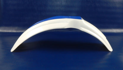 STILL MOTOR A443 FRONT FENDER WHITE BLUE PLASTIC CAGIVA HUSQVARNA YAMAHA L=37.5" - MotoRaider