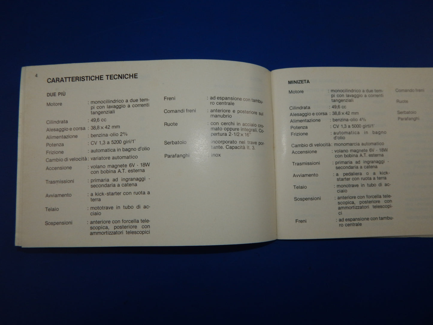 1980's MALANCA 2+ TIGROTTO ST54 GTS 50cc MOPED OWNER MANUAL MAINTENANCE BOOK - MotoRaider