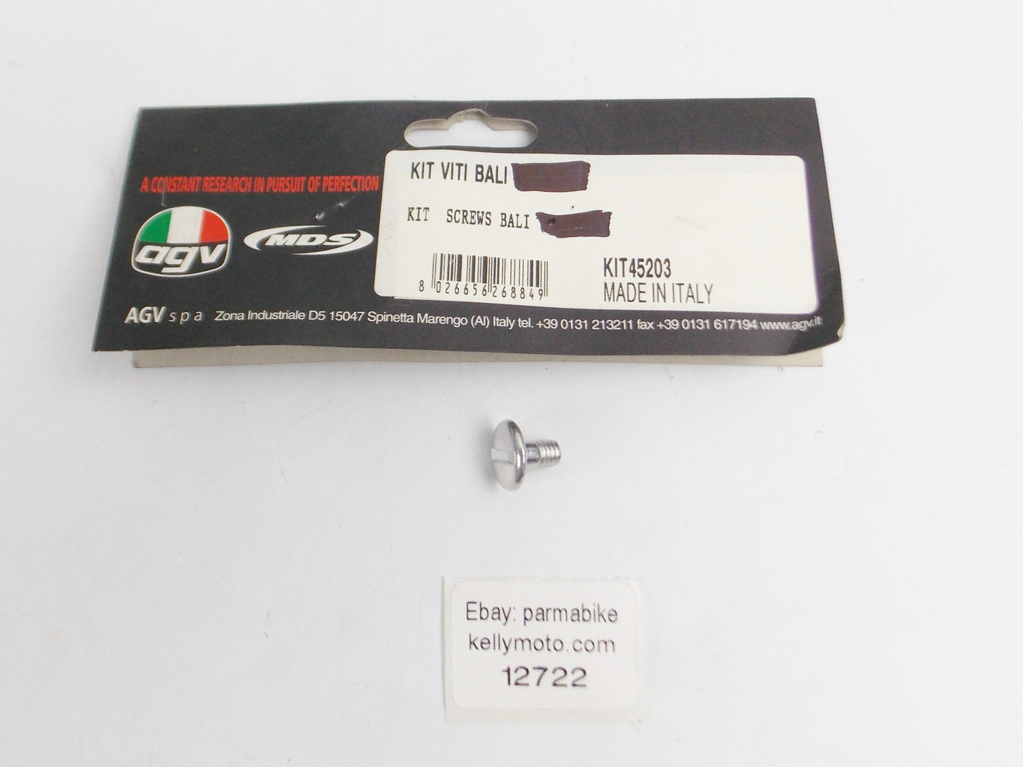 NOS AGV BALI HELMET VISOR SCREEN SCREW - MotoRaider