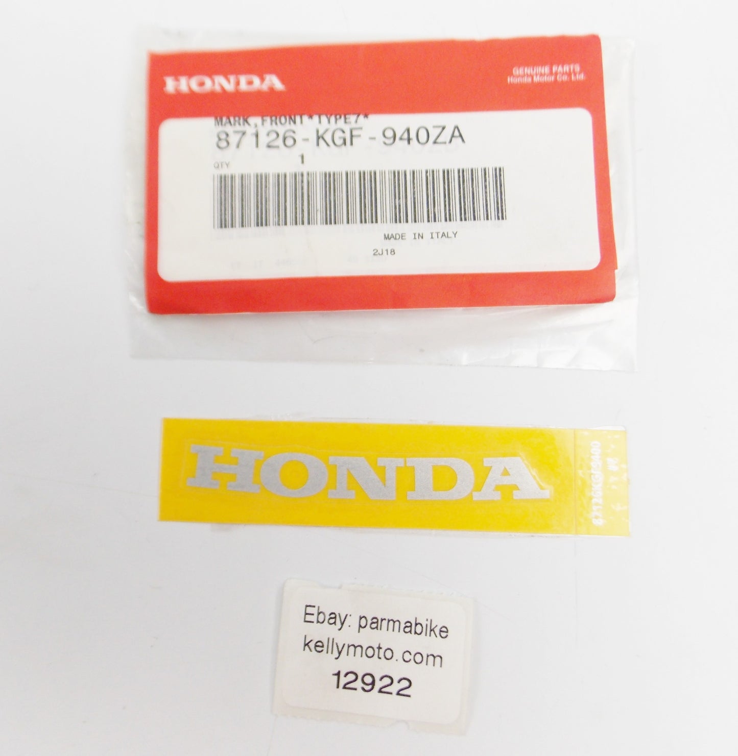 OEM HONDA AEROBASE 125 MARK FRONT COVER (TYPE7) 87126-KGF-940ZA | 87126KGF940ZA - MotoRaider