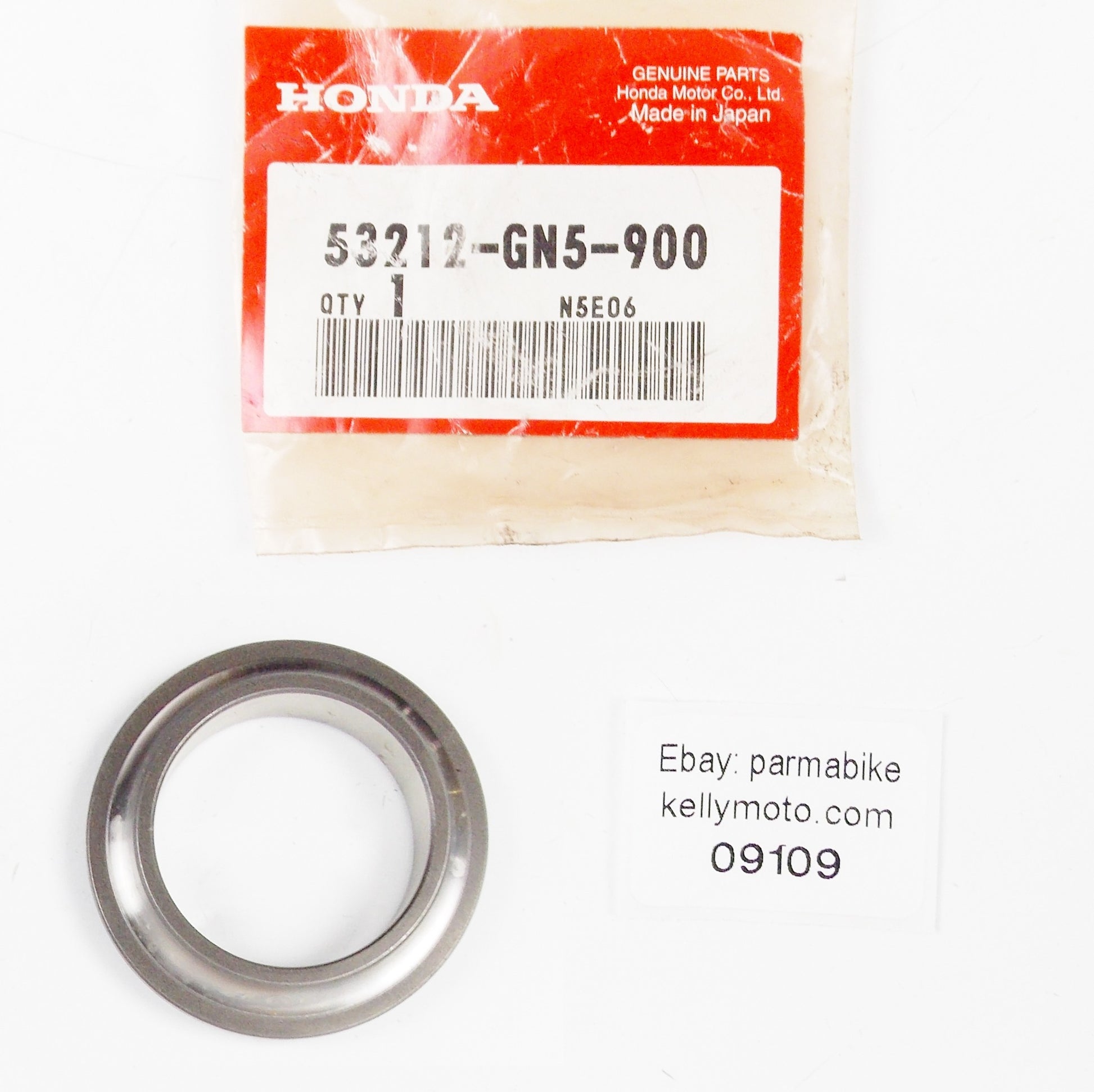 NOS OEM HONDA 2001-2007 NSS250 1991-1996EZ90 STEERING CONE LOWER 53212-GN5-900 - MotoRaider