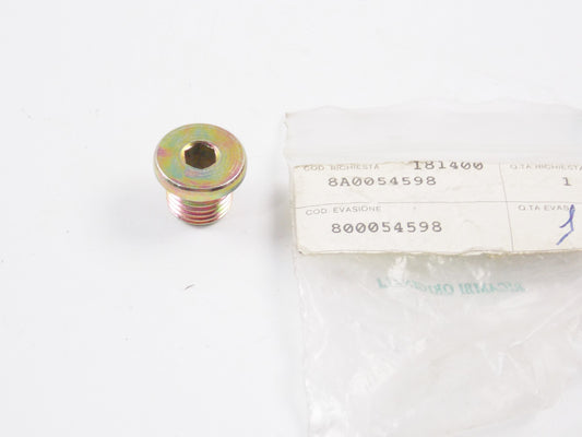 NOS OEM CAGIVA 1992 W4 CRANKCASE COVER PLUG 800054598 | 8A0054598 - MotoRaider