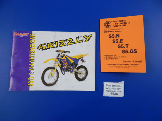 MALAGUTI GRIZZLY 10 12 OWNER MANUAL MAINTENANCE BOOK ITALIAN MINI CROSS MORINI - MotoRaider