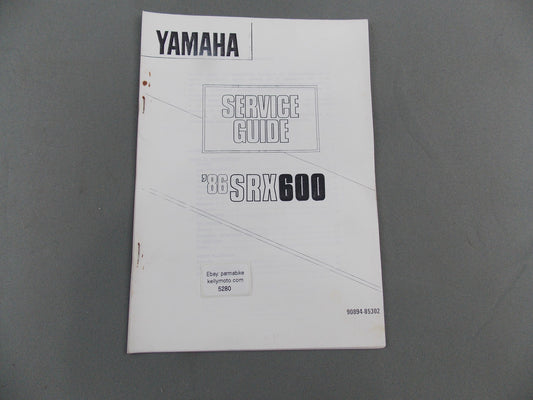 YAMAHA 1986 SRX600 SERVICE GUIDE WORKSHOP MANUAL BOOK ITALIAN # 90894-85302 - MotoRaider