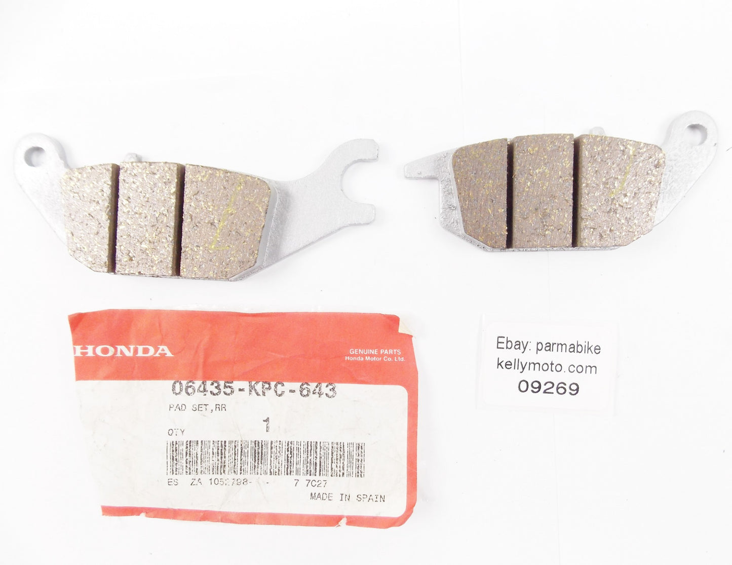 NOS OEM 2001-2011 HONDA XL125V REAR BRAKE PADS SET 06435-KPC-643 - MotoRaider