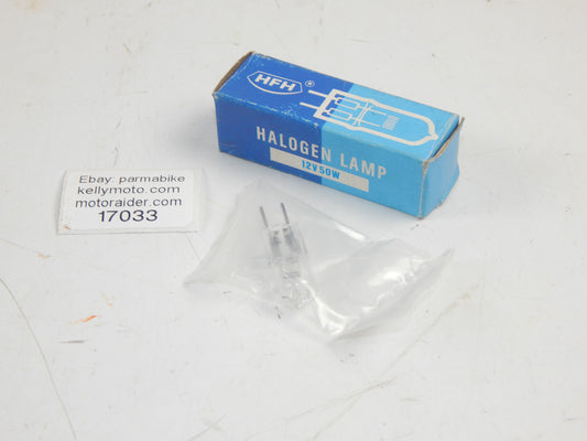 HFH HALOGEN LAMP 12V 50W BI-PIN MOTORCYCLE MOPED SCOOTER VINTAGE - MotoRaider