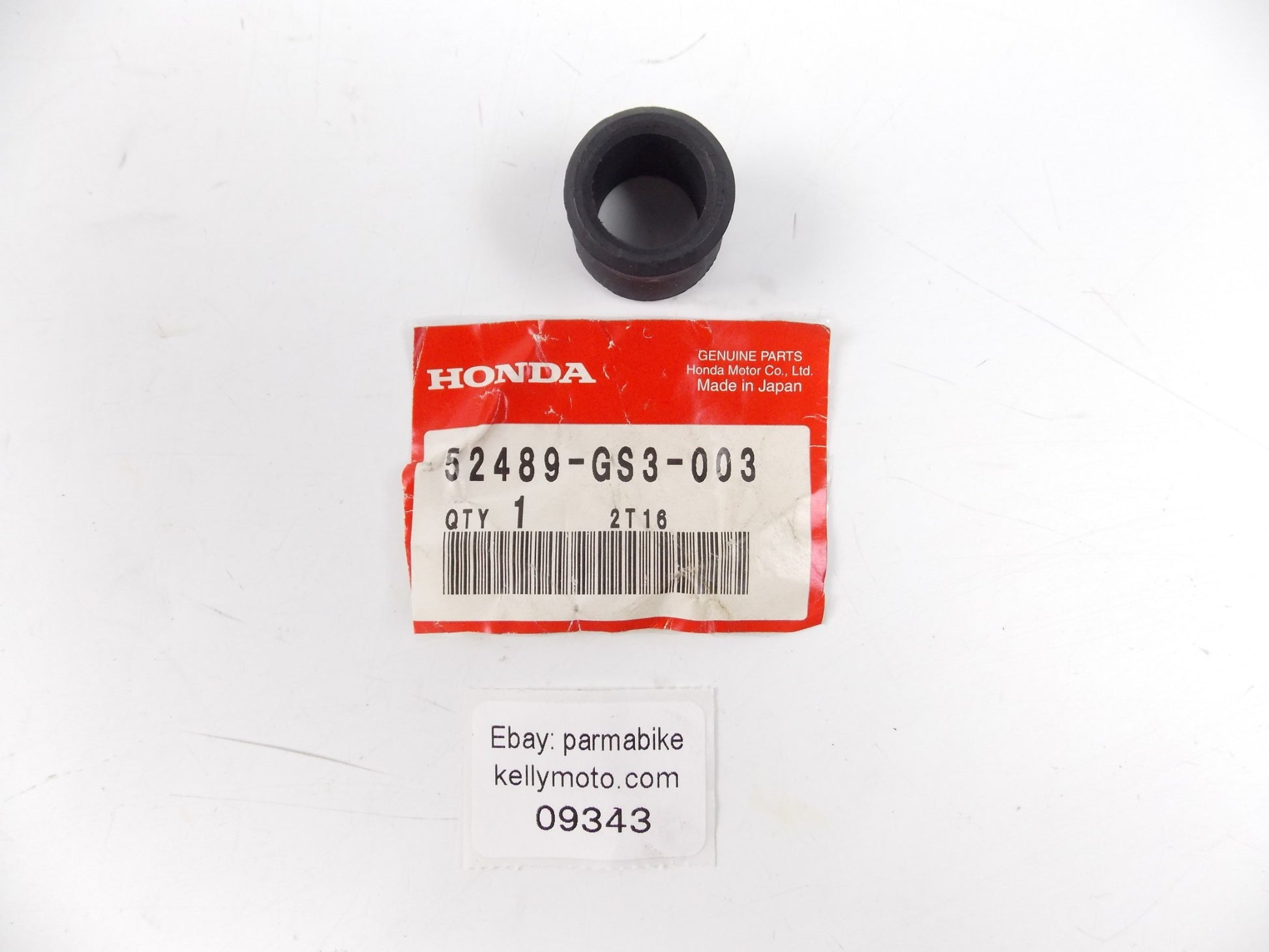 NOS OEM HONDA 1993-2002 VF750 REAR SUSPENSION RUBBER SHOCK 52489-GS3-003 - MotoRaider