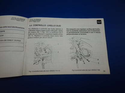 MALAGUTI GRIZZLY 10 12 OWNER MANUAL MAINTENANCE BOOK ITALIAN MINI CROSS MORINI - MotoRaider