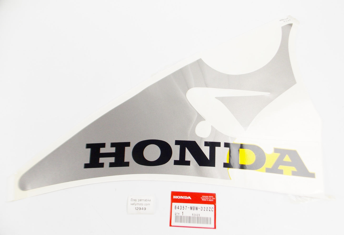 OEM HONDA 2001 CBR600 STRIPE B, LEFT LOWER COWL *TYPE3* DECAL 64357-MBW-D20ZC - MotoRaider