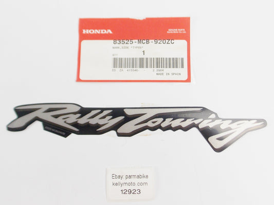 OEM HONDA 2001-2005 XL650 RALLY TOURING MARK DECAL SIDE TYPE6 83525-MCB-920ZC - MotoRaider