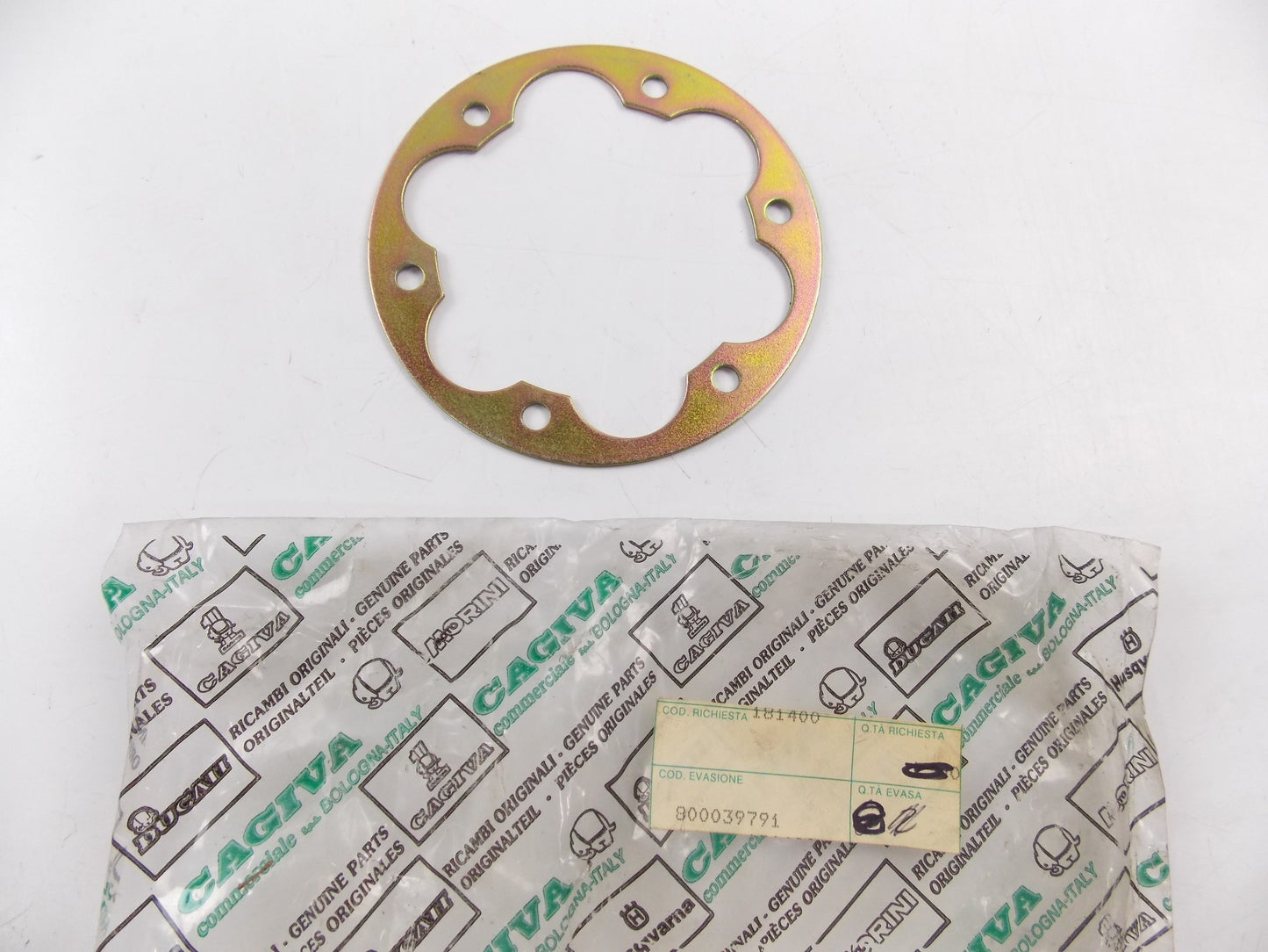 NOS OEM CAGIVA ALETTA ELECTRA ELECTRIC STARTER ROTOR FLANGE ASSY DISC 800039791 - MotoRaider