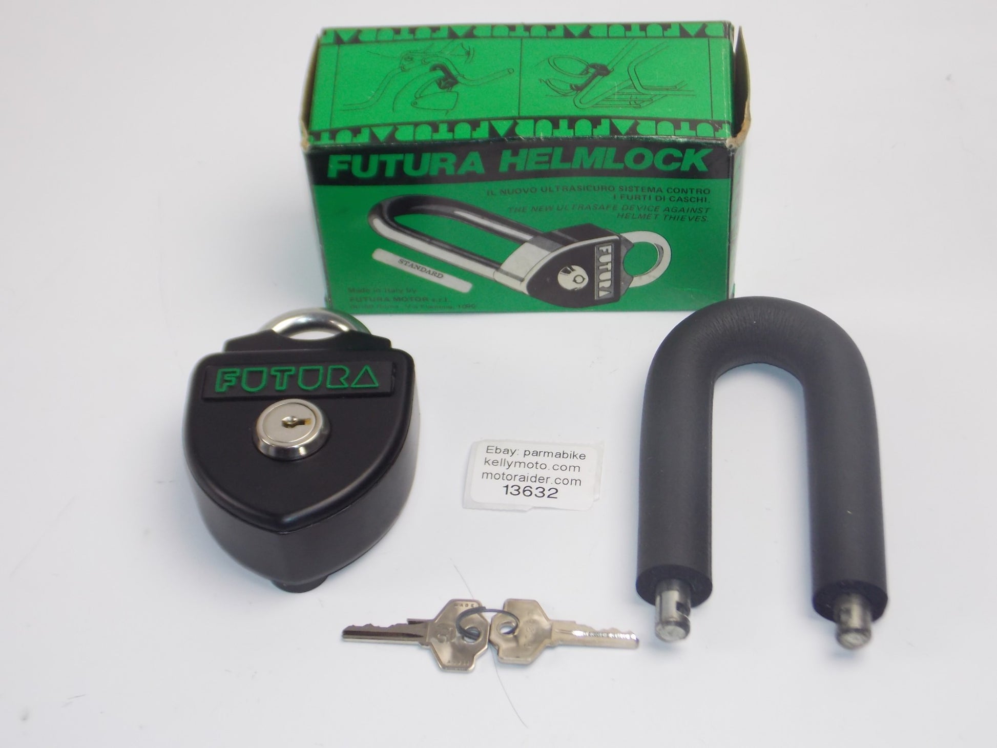 1980's FUTURA OLD SCHOOL HELMET LOCK PAD HELMLOCK MOTORCYCLE SCOOTER MOPED ITALY - MotoRaider