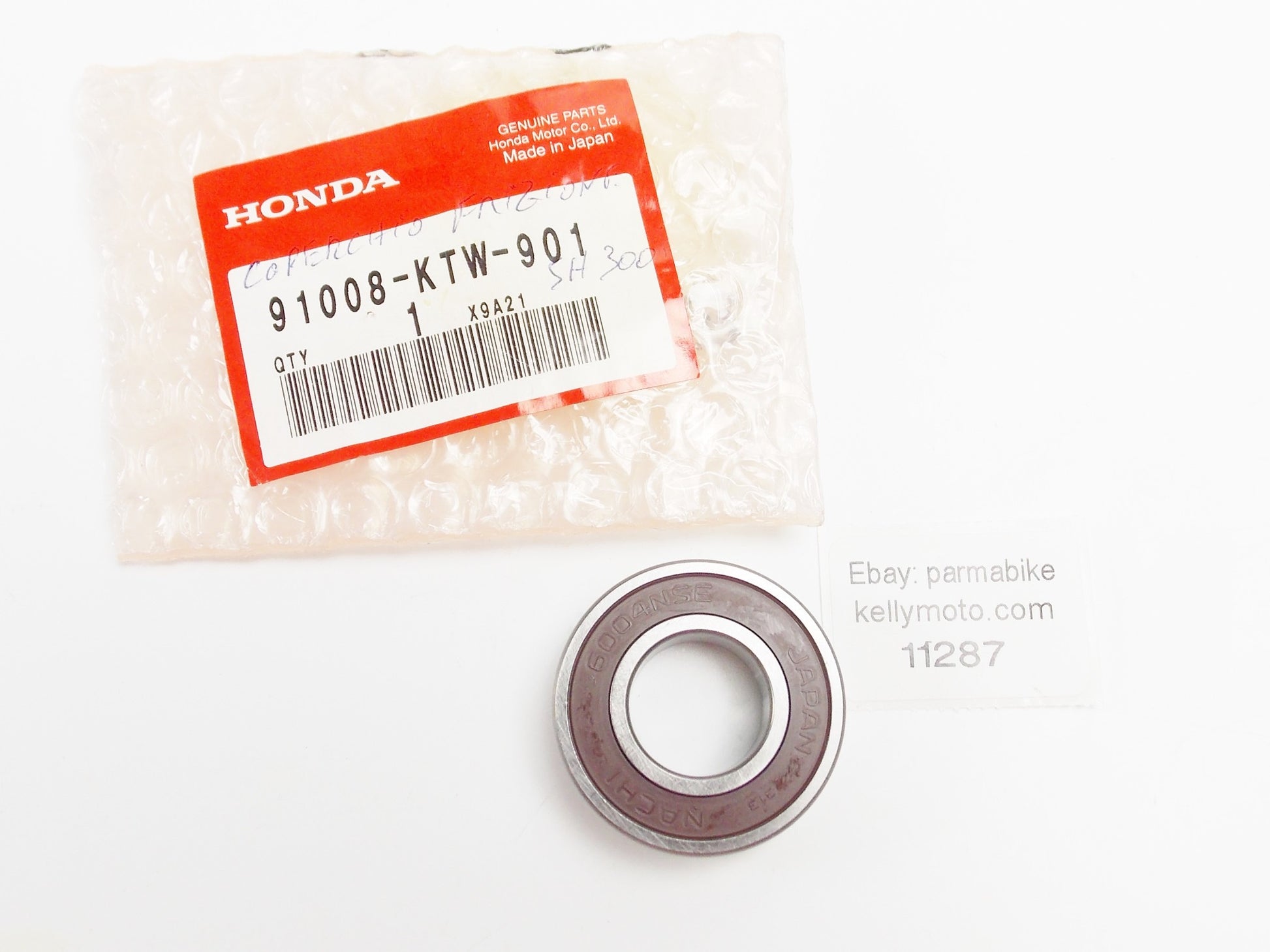 OEM HONDA 2007-2012 SH300 2008 NSS250 BEARING RADIAL BALL 91008-KTW-901 - MotoRaider