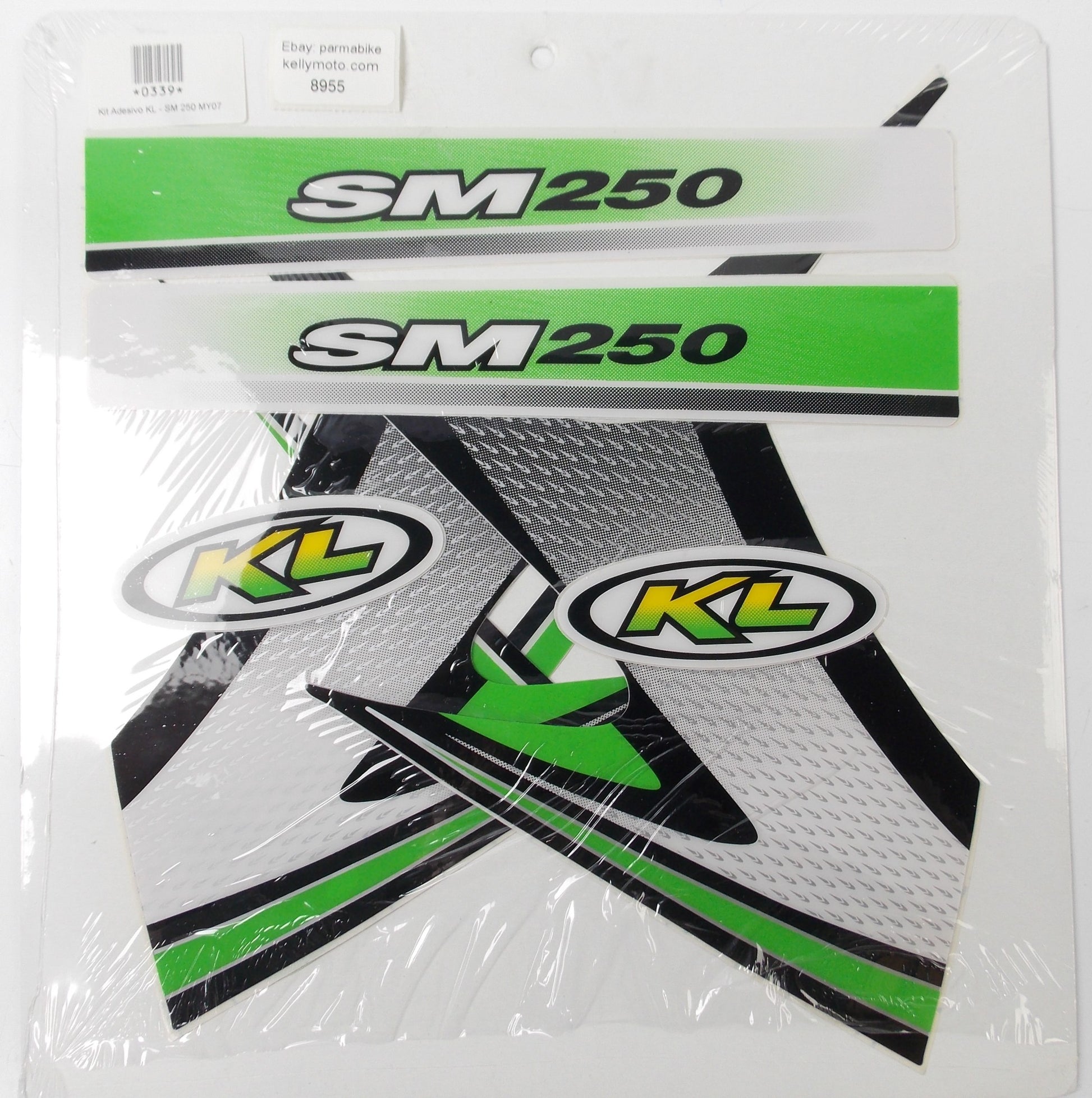 2007 KAWASAKI SM 250 STICKER MARK EMBLEM DECAL SET BY KL - MotoRaider