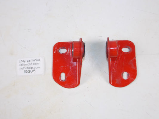 1980 BETA CR 250 500 FUEL GAS TANK MOUNT BRACKETS RED VINTAGE MOTOCROSS ENDURO - MotoRaider