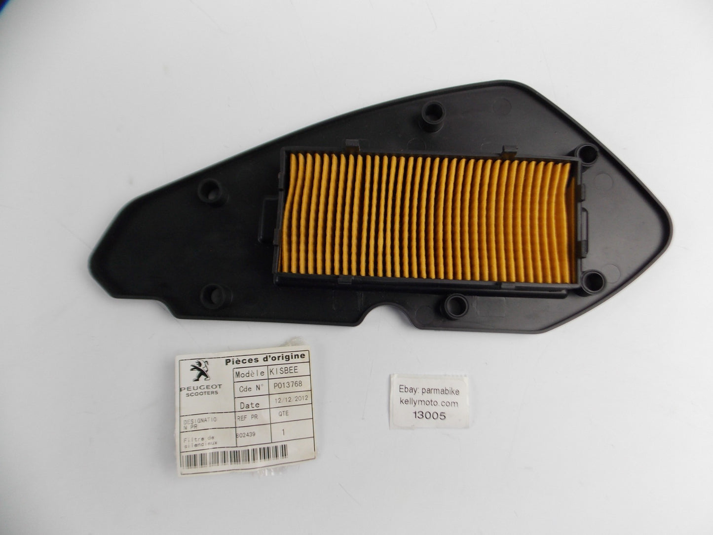 OEM PEUGEOT 2010-2015 KISBEE 2012 DJANGO 50 AIR FILTER BOX ELEMENT INTAKE 802439 - MotoRaider